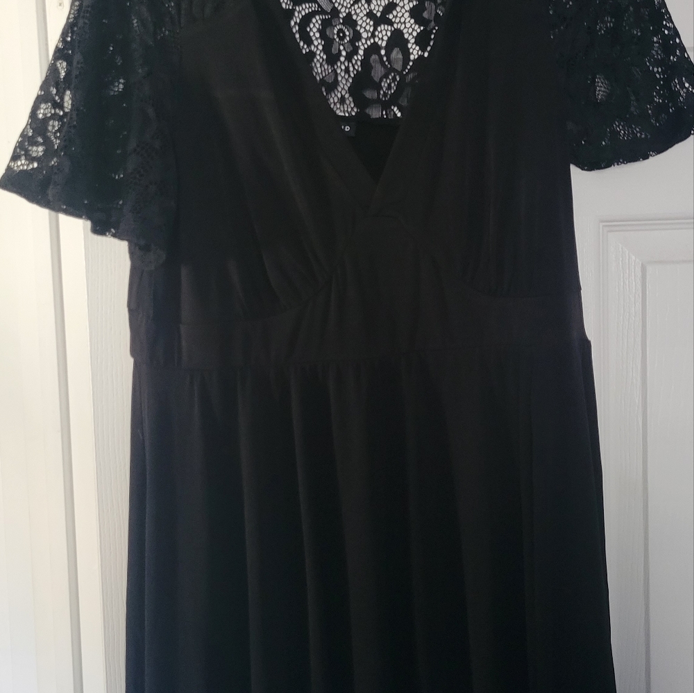 Womens Plus Lace Skater Dress